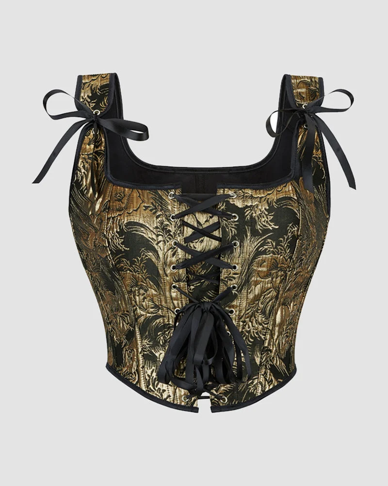 1950s 13 Boned Cotton Golden Corset