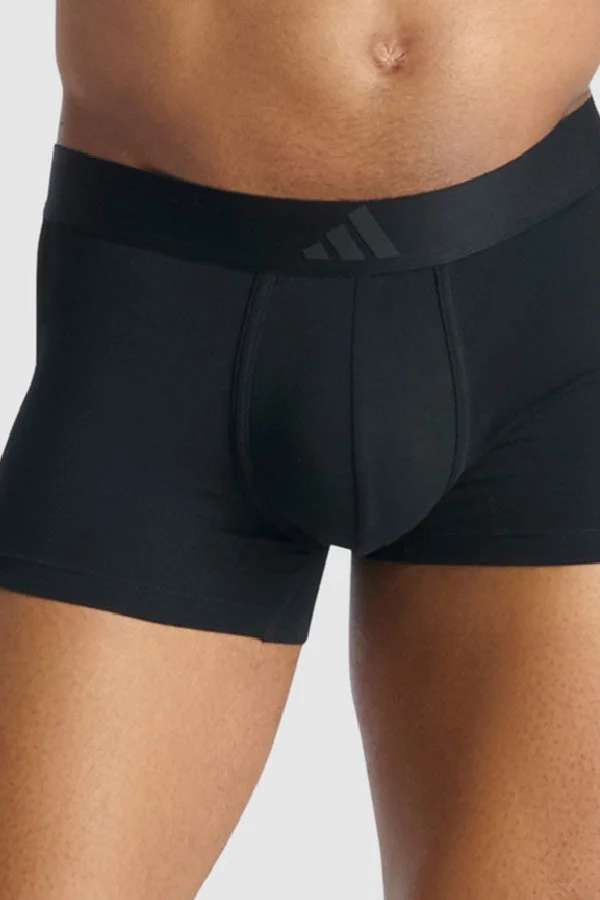 2 Pack Active Flex Cotton 3 Stripes Low Rise Trunk Underwear