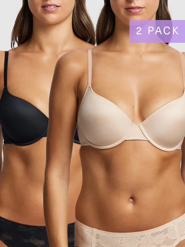 2-pack Attitude T-Shirt Bra
