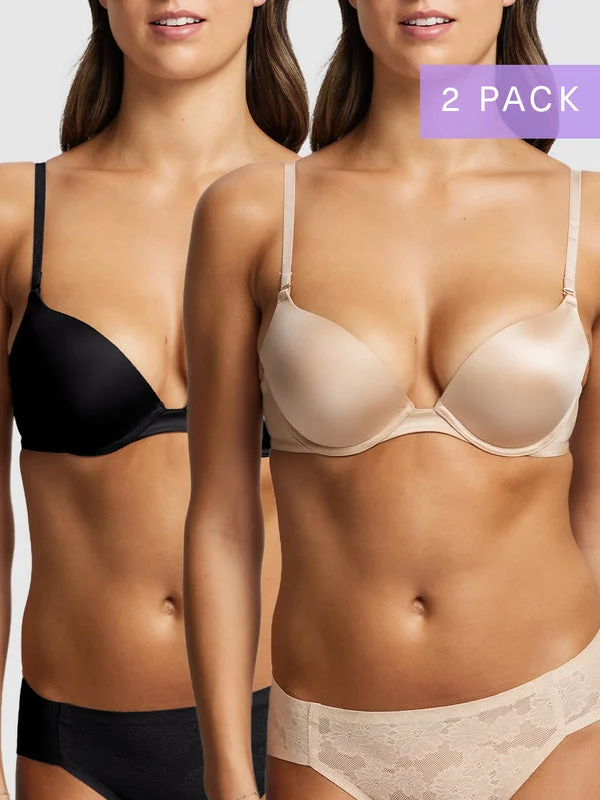 2-pack Refined 5 Way Convertible Push Up Bra