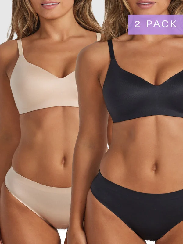 2-pack Ultrasoft Full Coverage Wirefree Bra