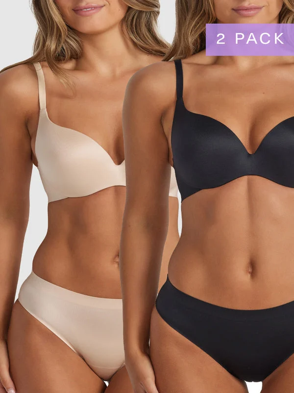 2-pack Ultrasoft Lift T Shirt Bra