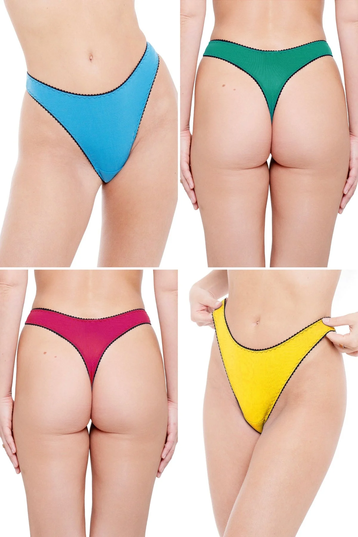 3 PACK ZOEY high leg thong