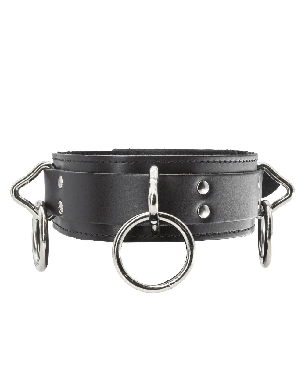 3-Ring Leather Collar