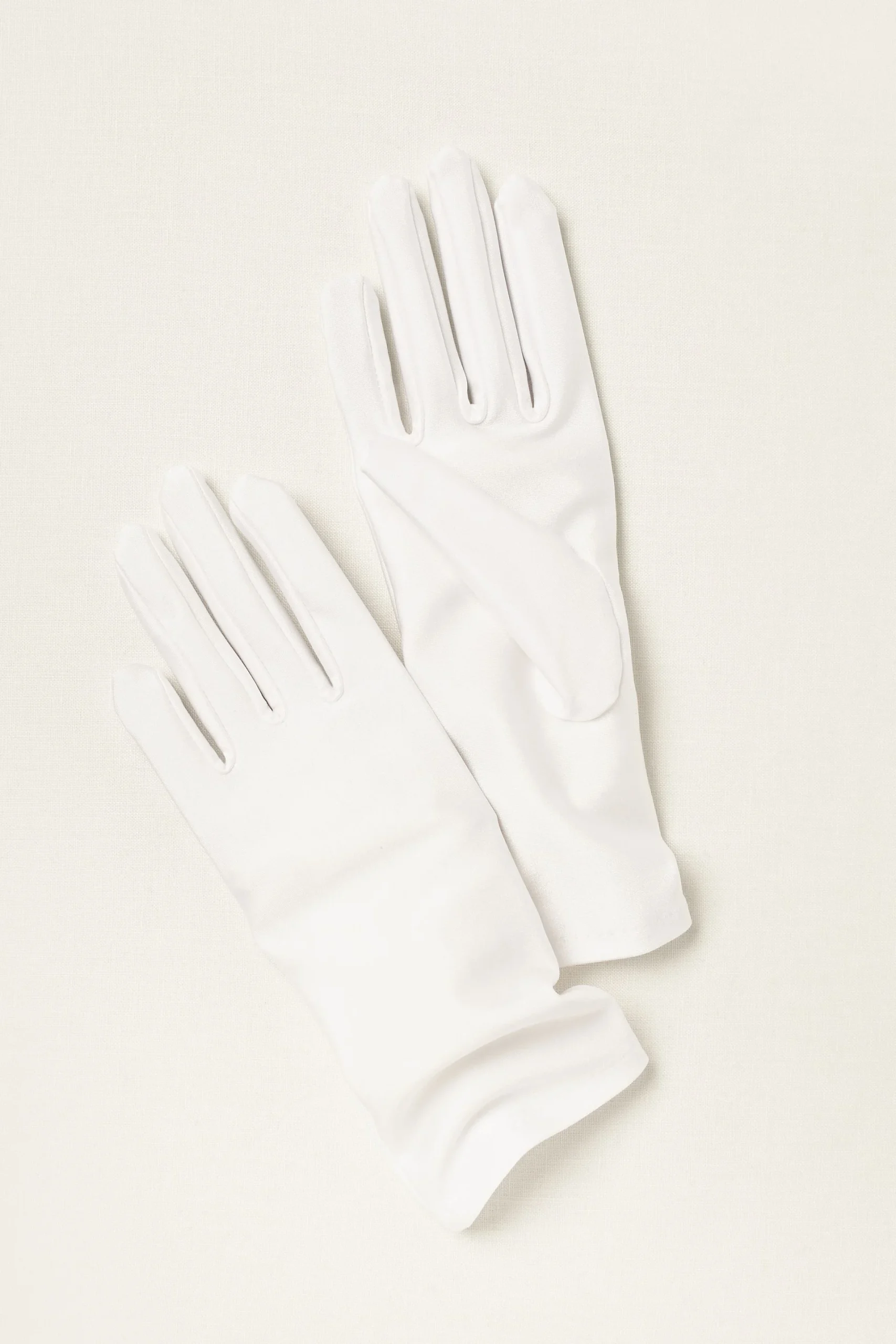 Matte Satin Wrist Length Gloves