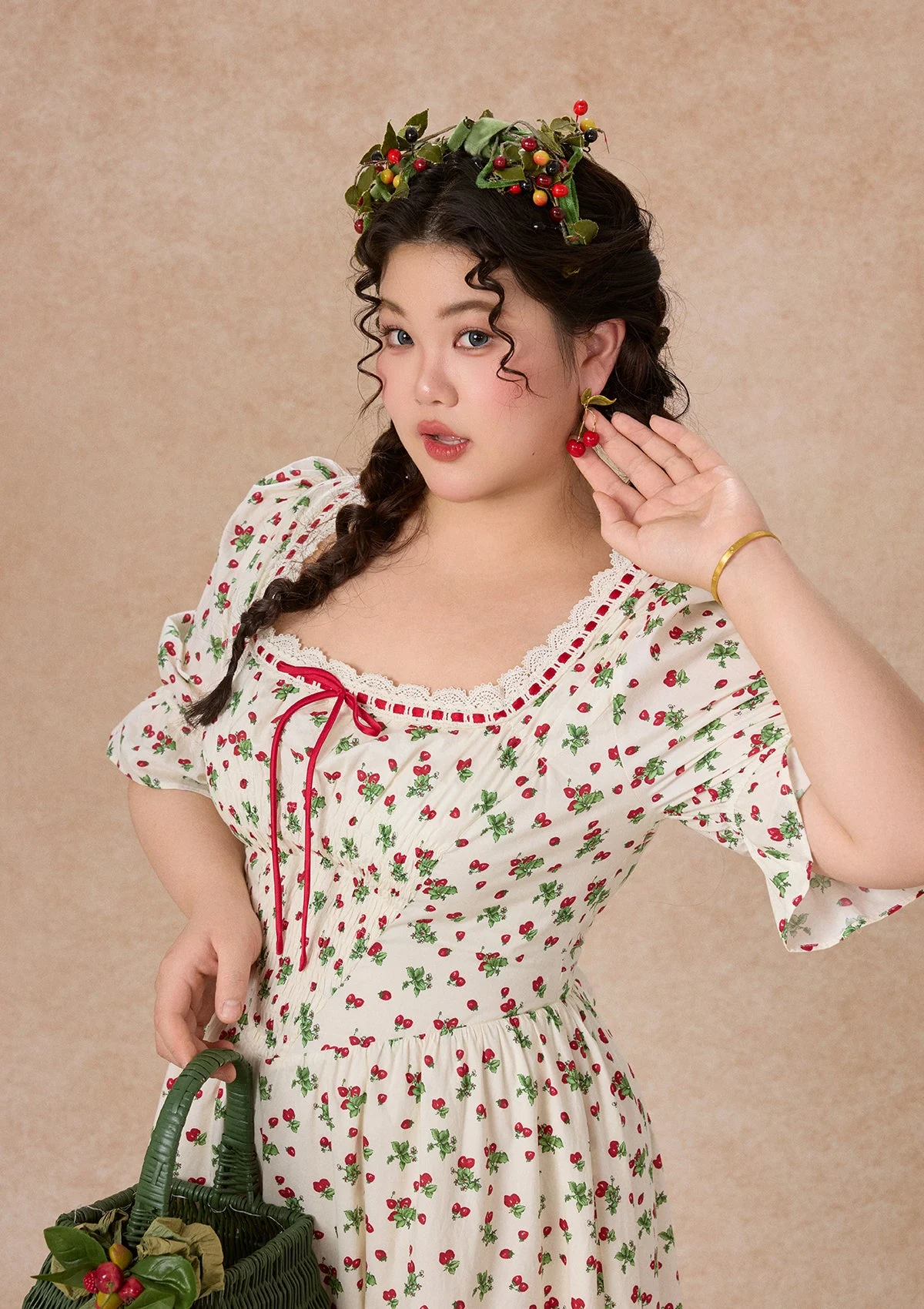 Curve & Plus Wild Strawberry ParadiseDress