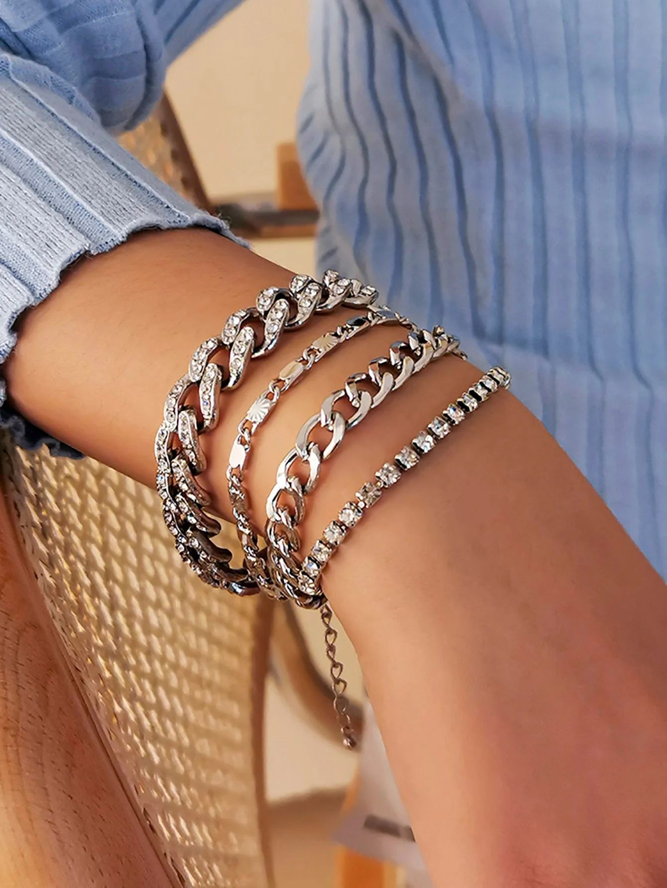 4 Piece Kim Chain Bracelet Set