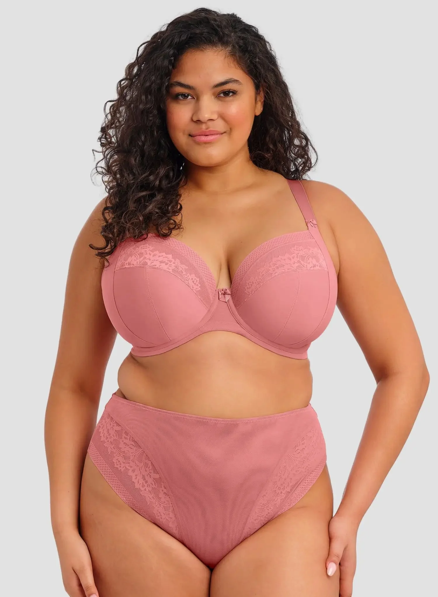 Elomi: Nerina Underwired Plunge Bra Dusty Rose