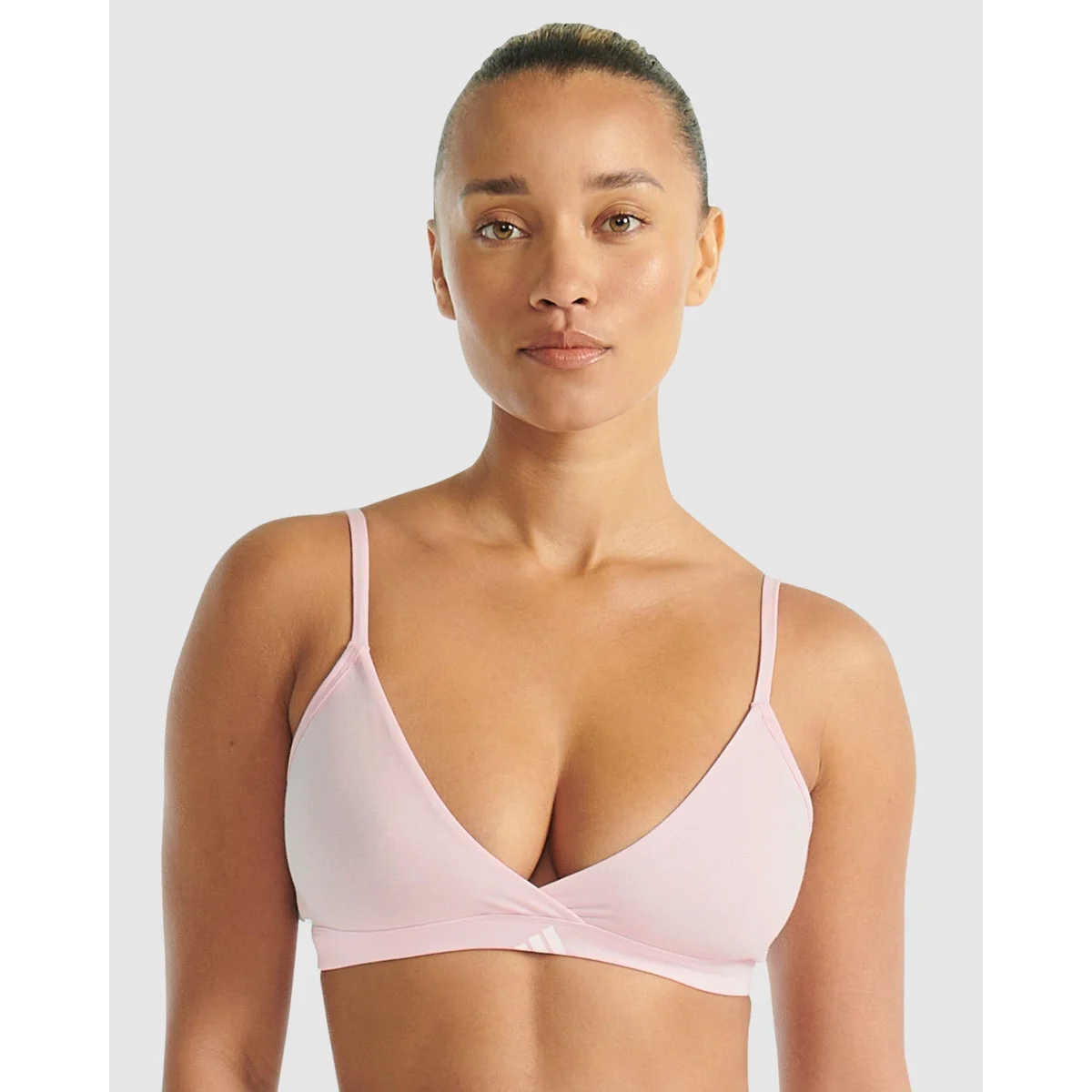 Active Essentials Cotton 3 Stripes Triangle Wrap Bralette