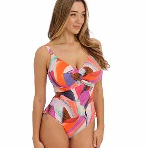 Aguada Beach Twist Front Swimsuit With Adjustable Leg