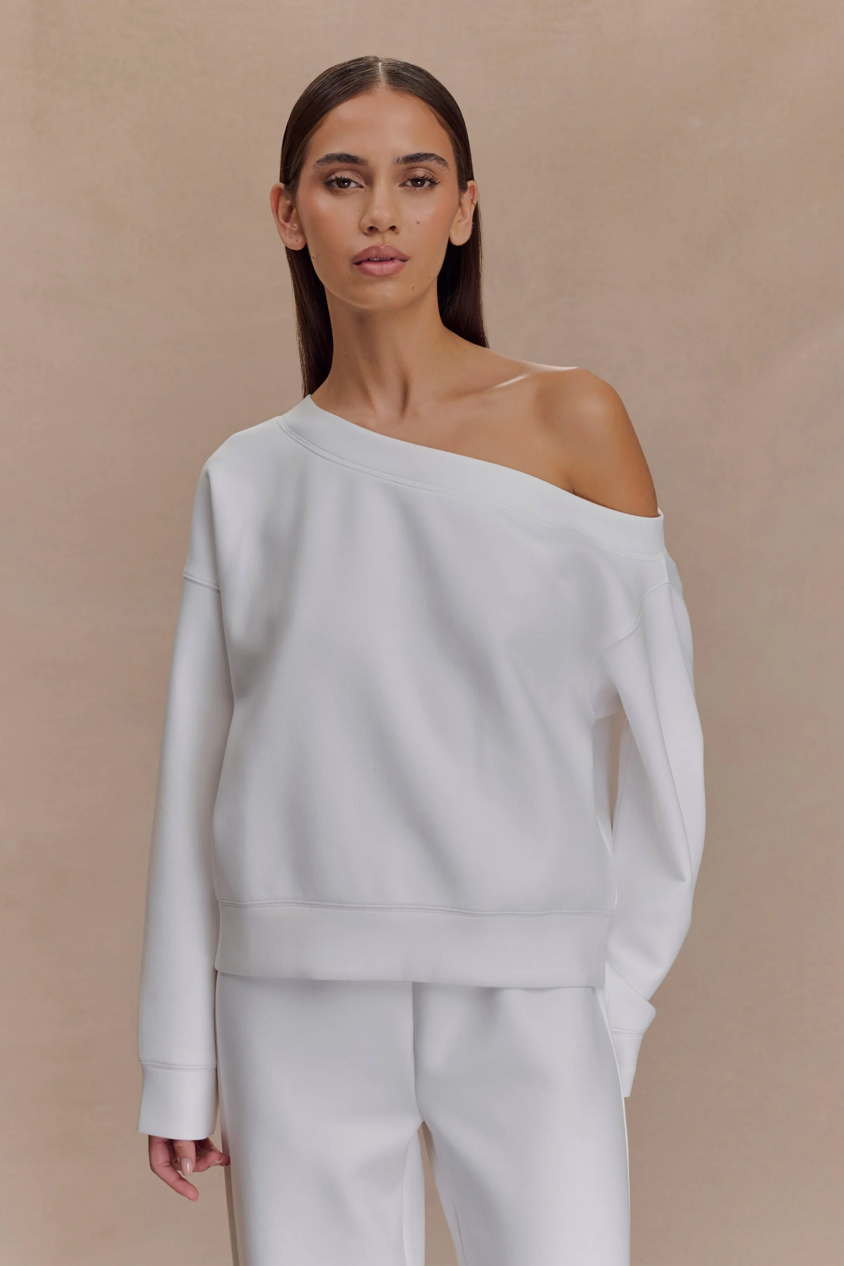 AidenFINAL SALESlouchy Crew Jumper - Ivory