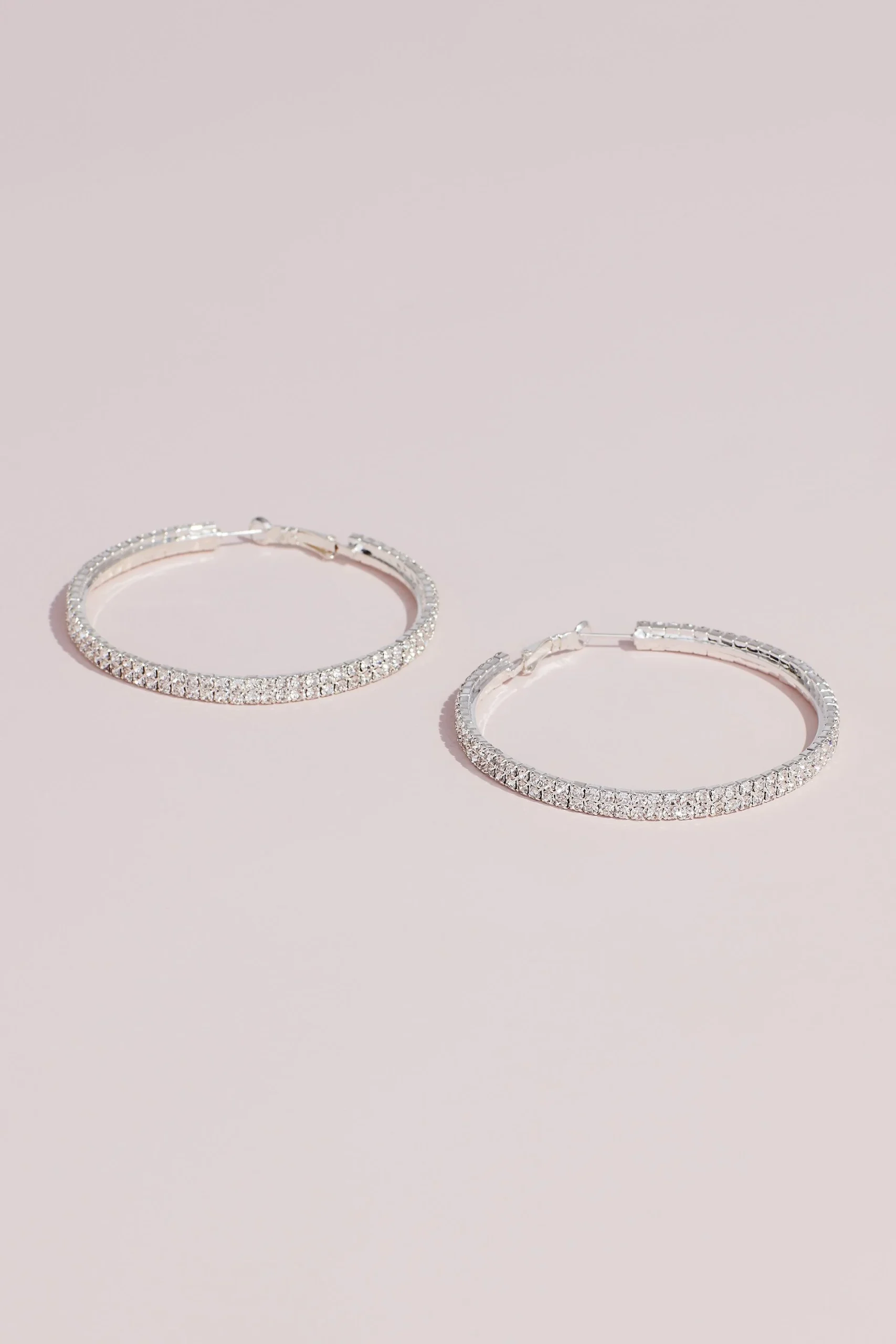 Allover Crystal Hoop Earrings