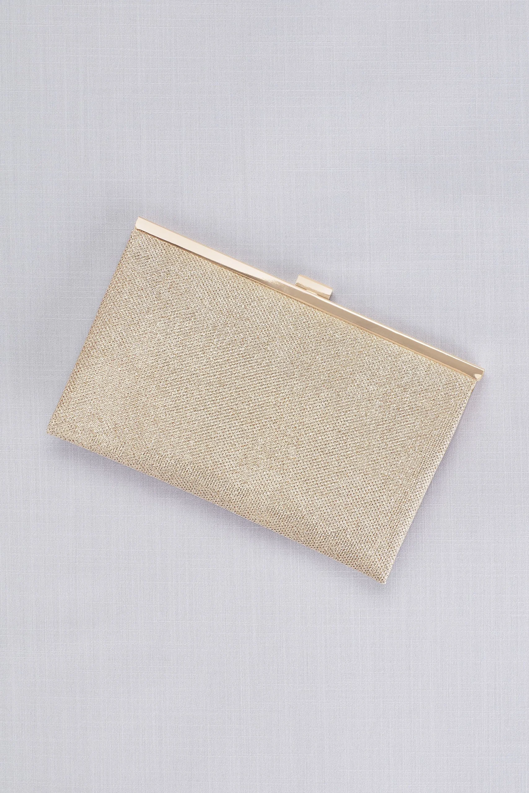 Allover Glitter Metallic Clutch