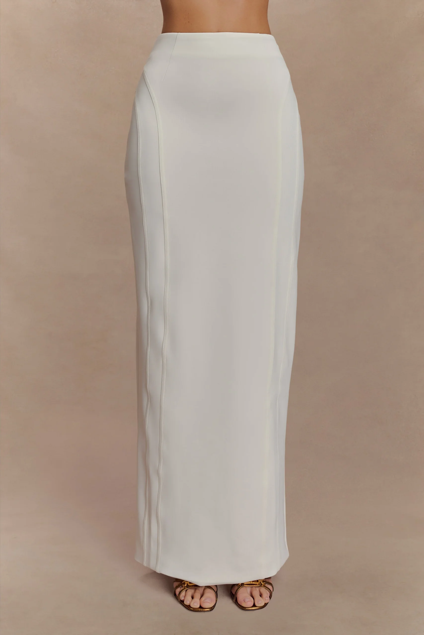 AlmaHigh Waist Maxi Skirt - White