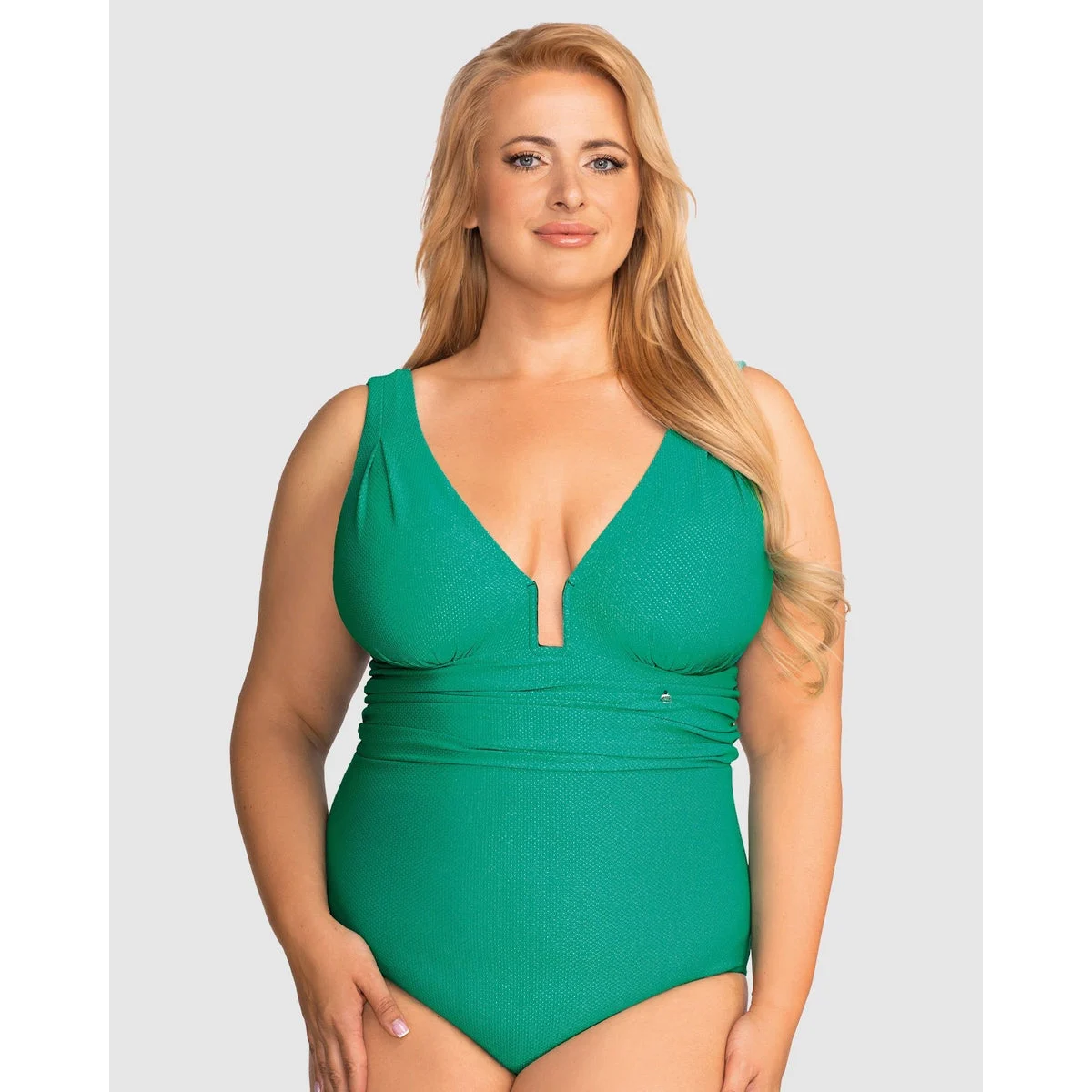 Aloa Plunge Full Bust One Piece Swimsuit
