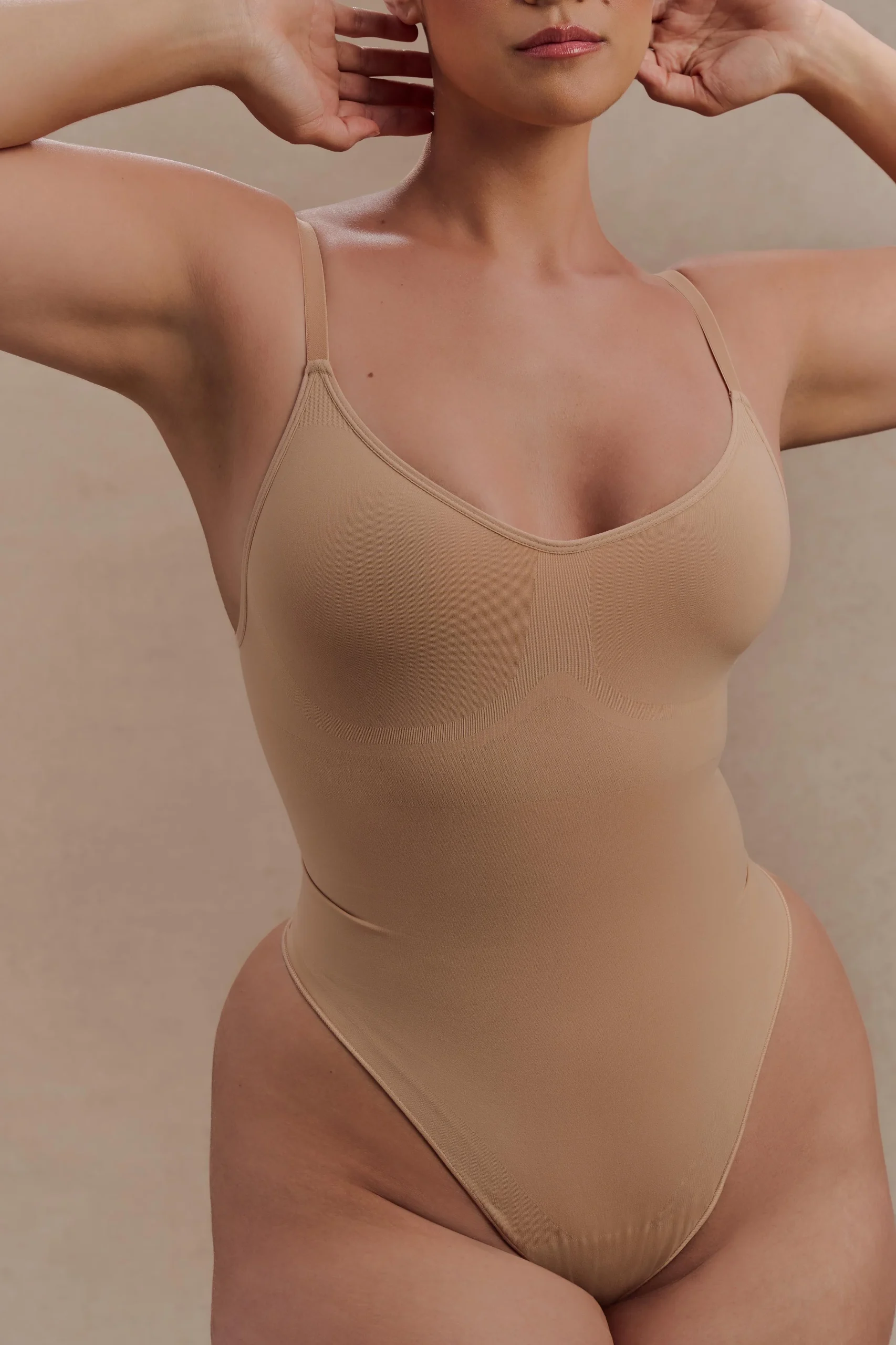 AlyssaFINAL SALEBackless Shapewear Bodysuit - Beige