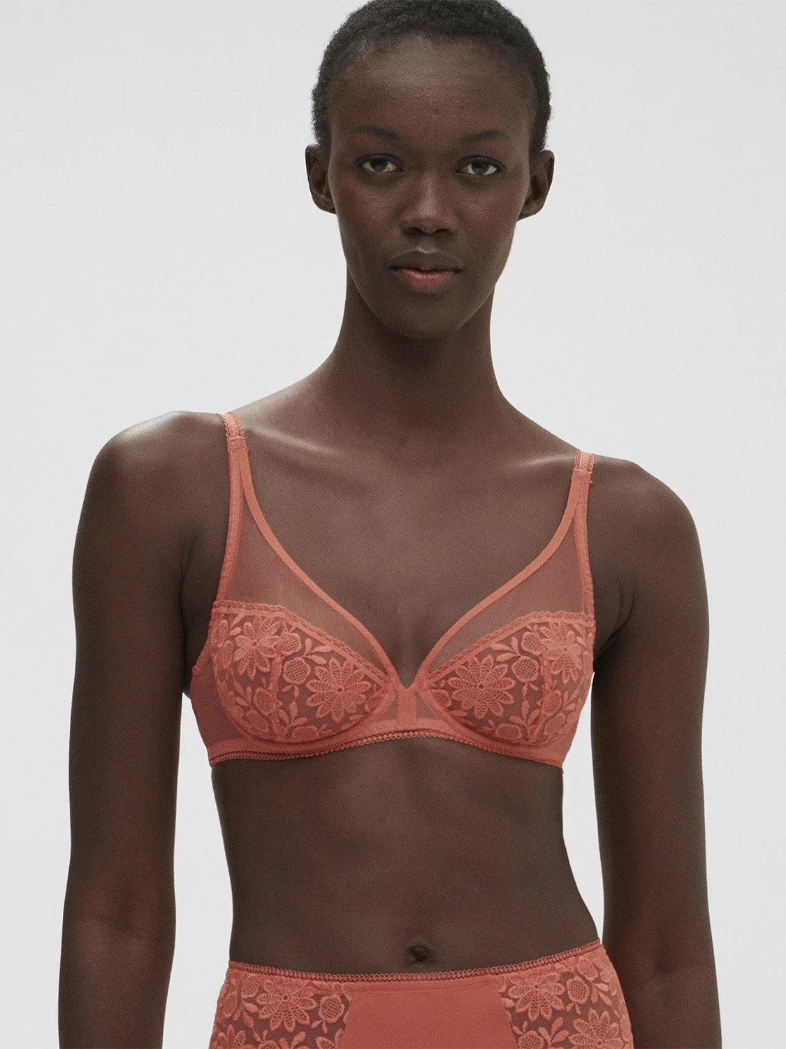 Amazone Full Cup Plunge Bra - Texas PinkRegular price