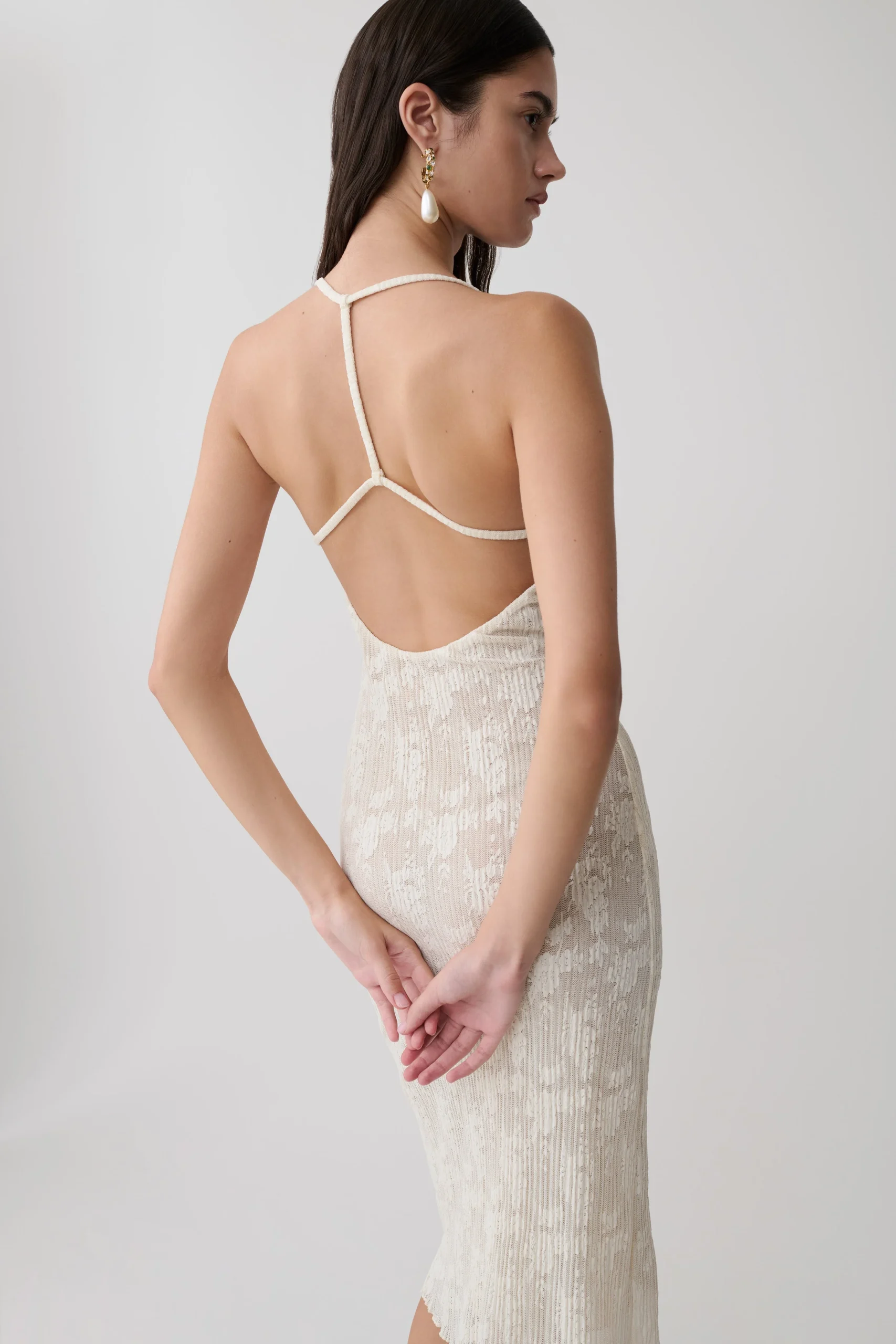 AmbroseLace Midi Dress - Ivory