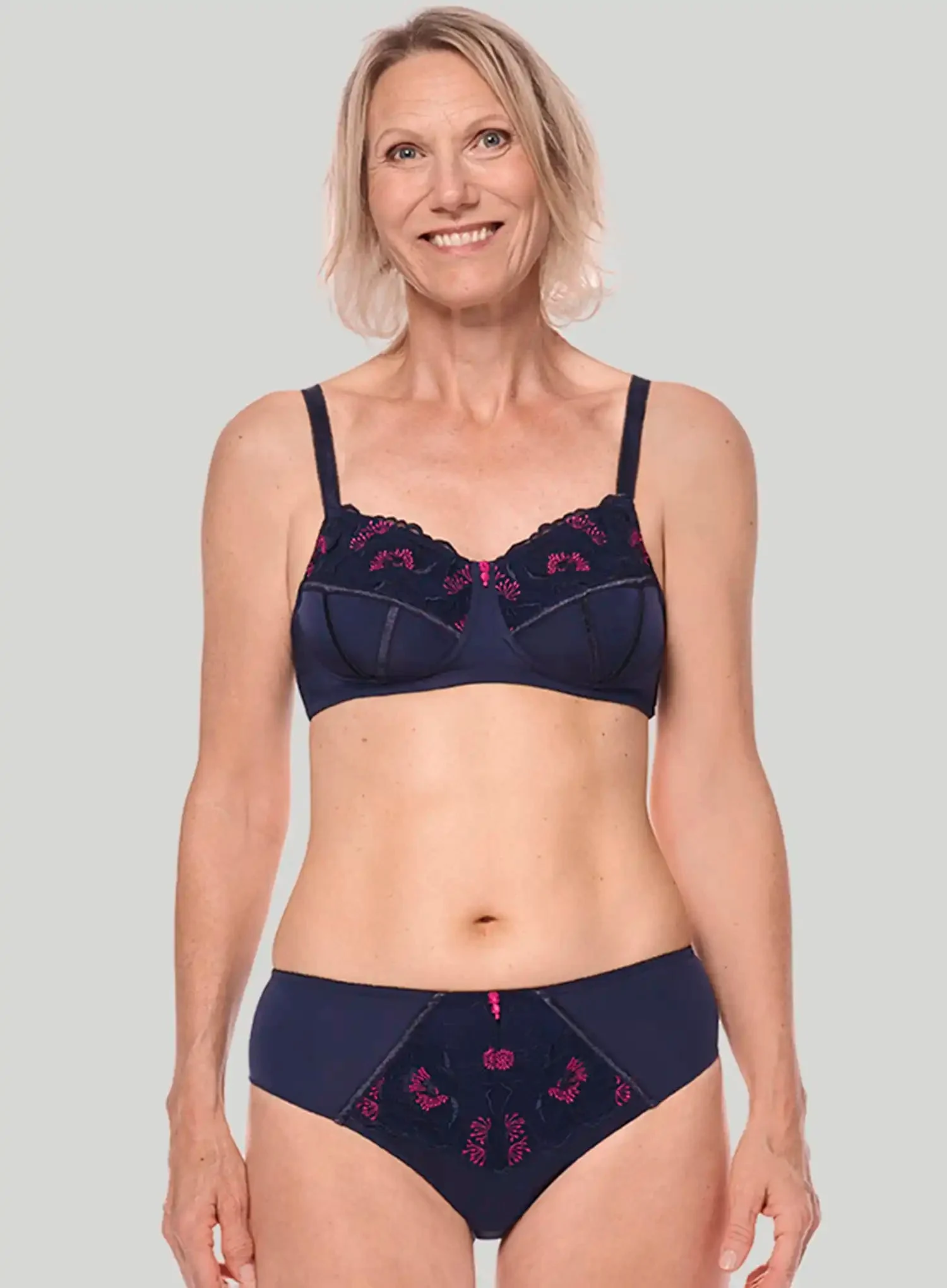 Amoena: Delila Brief Blue Magenta