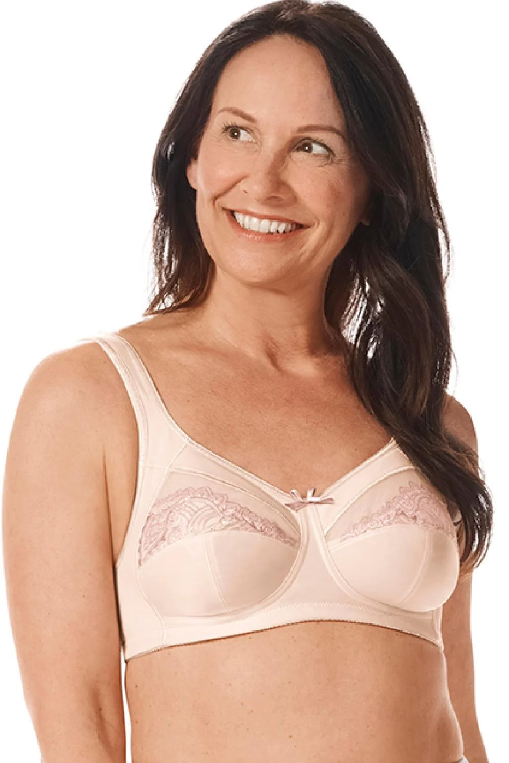 Amoena Isadora Wire-Free Mastectomy Soft Bra, Light Rose/Mauve (44908)