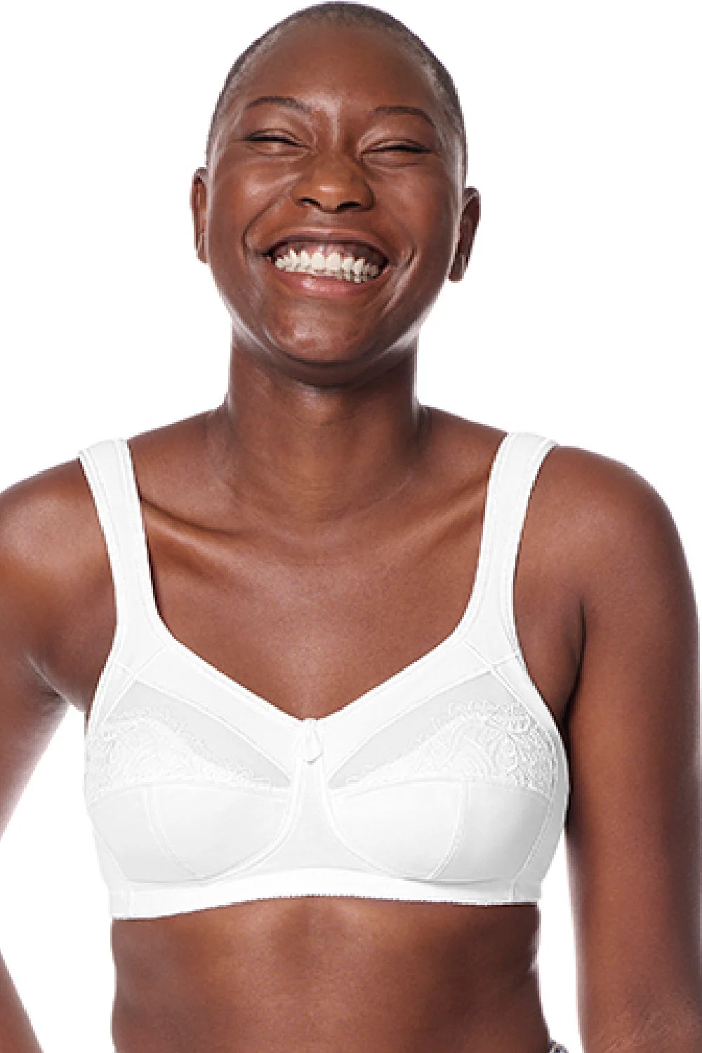 Amoena Isadora Wire-Free Mastectomy Soft Bra, White (0947)