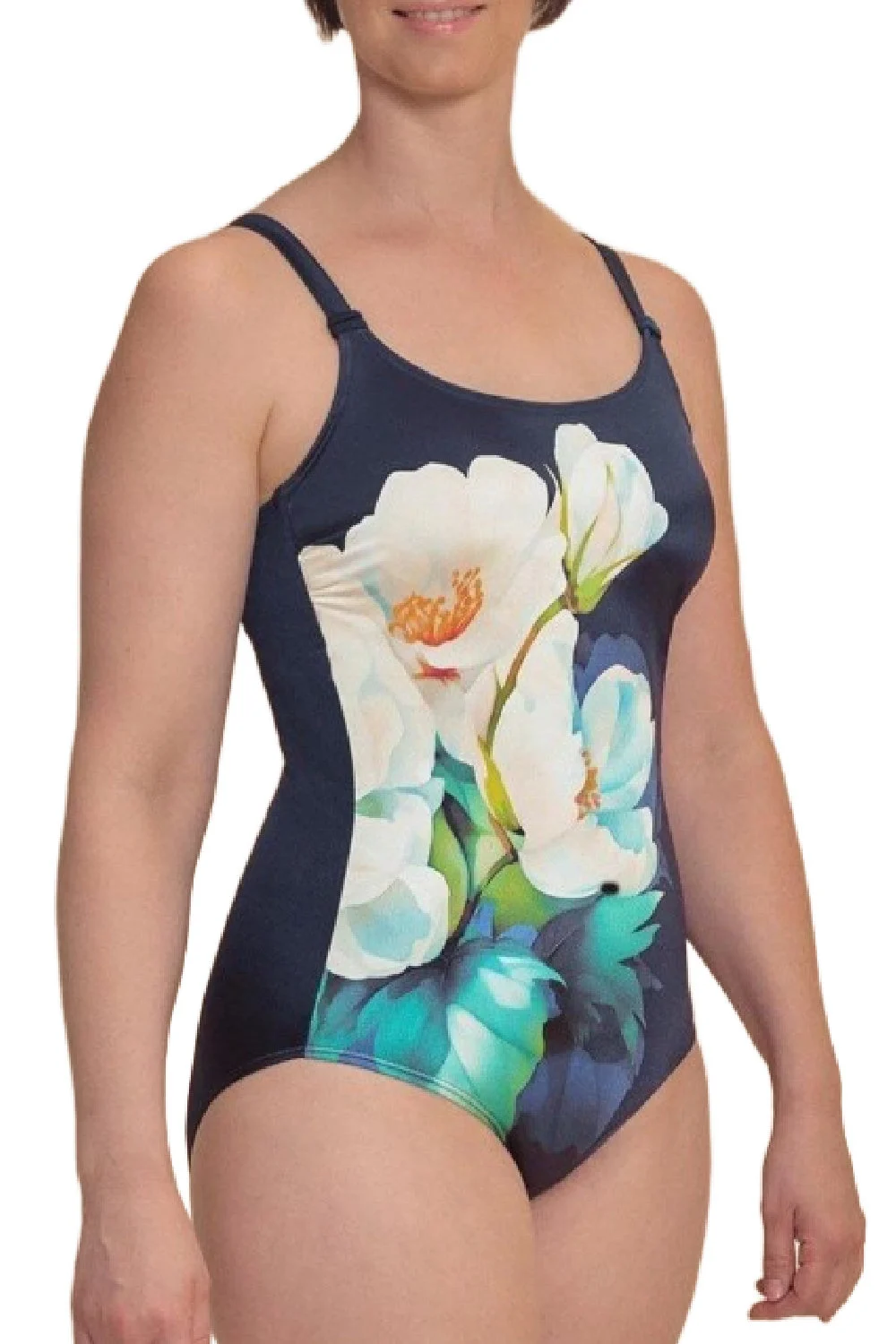 Amoena Lazio Mastectomy Swimsuit, Dark Blue (71813)