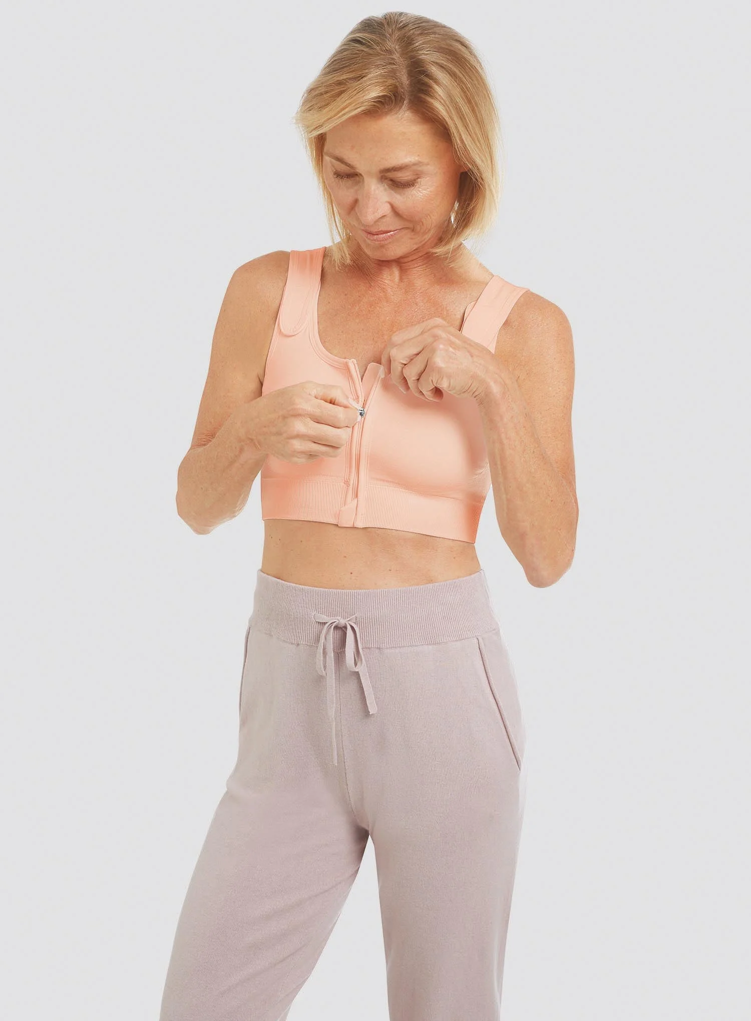 Amoena: Pamela High Compression Bra Rose Nude