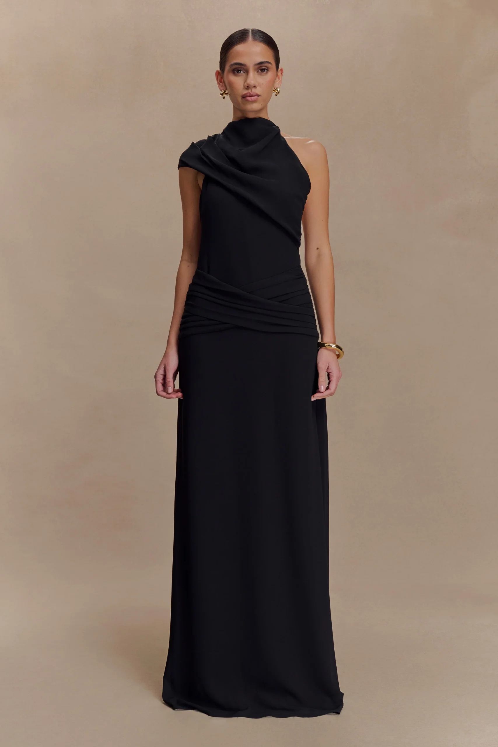 AnaliaFINAL SALEChiffon Maxi Dress - Black