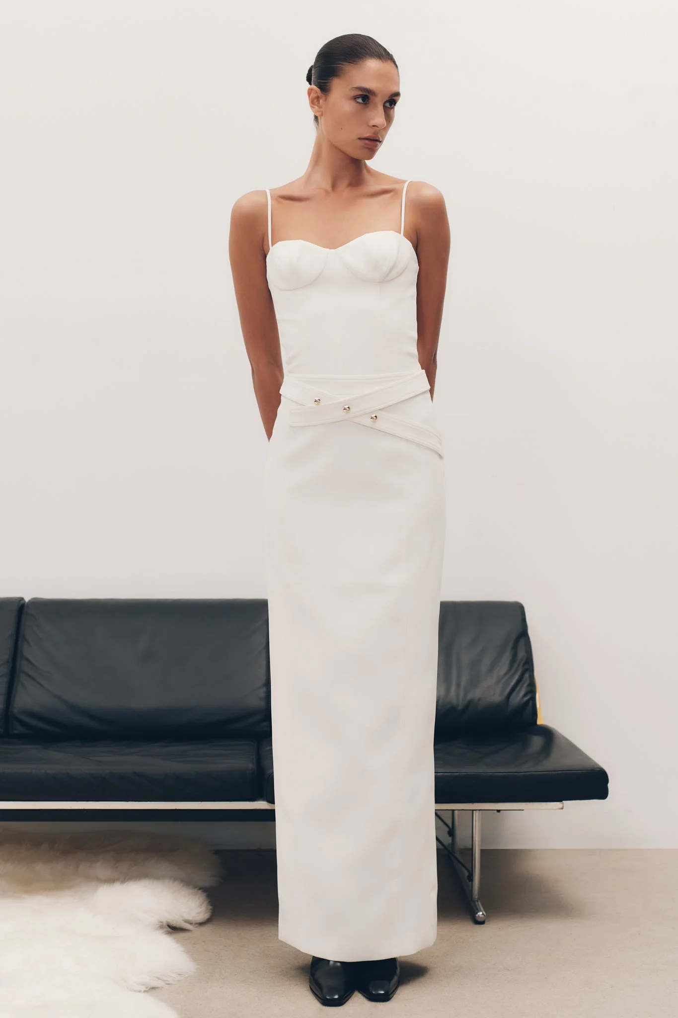AngelieFINAL SALESuiting Maxi Skirt - Ivory