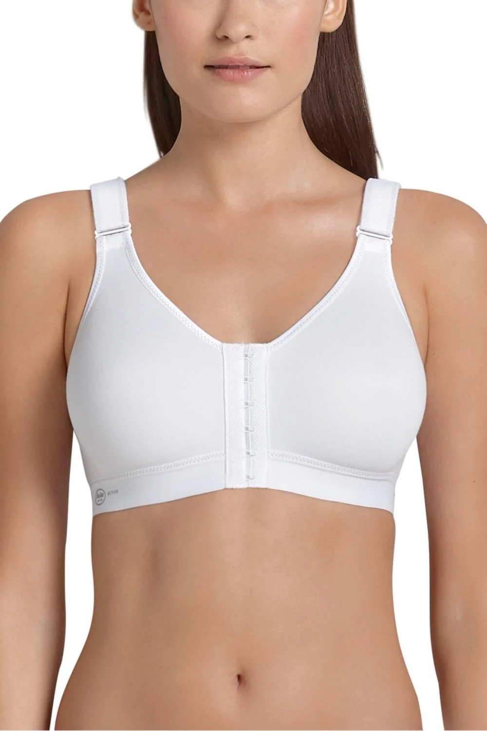 Anita Firm Support Front Closure Sports Bra, White (5523)