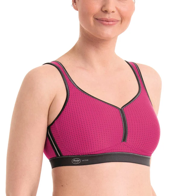 Anita Performance Mesh Max Support Softcup Sports Bra (5566) - Pink/Anthracite