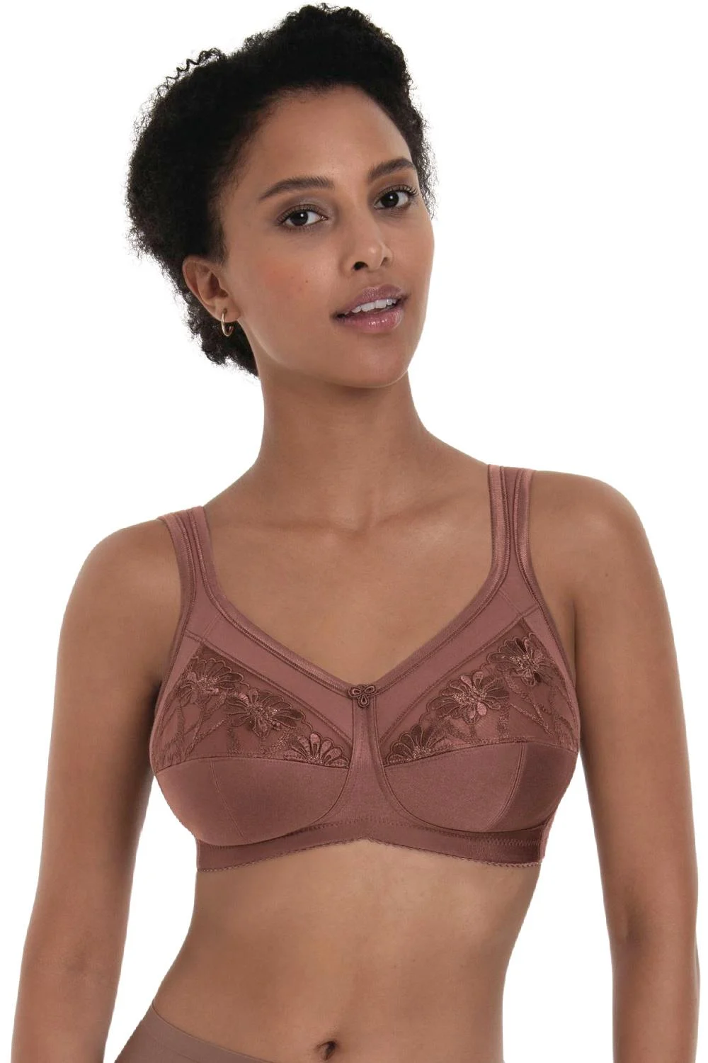 Anita Safina Embroidered Wire-free Mastectomy Bra, Berry (5349X)