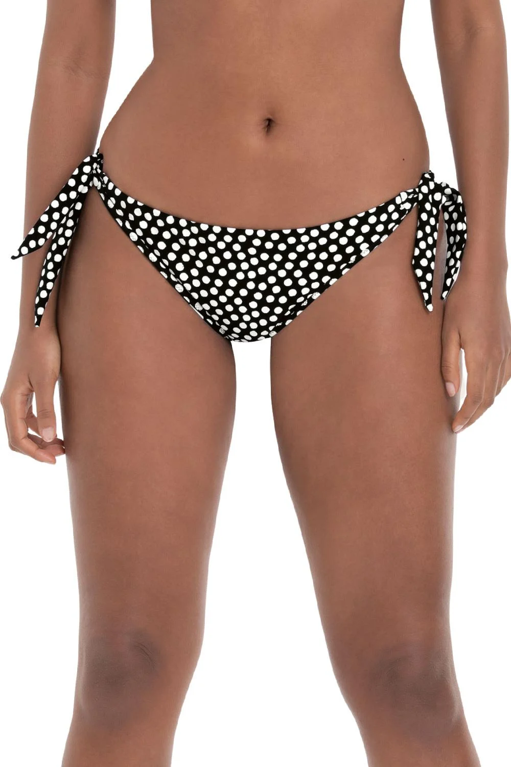Anita Summer Dot MIMI Reversible Swim Side Tie Bottom, White/Black (M38790-0)