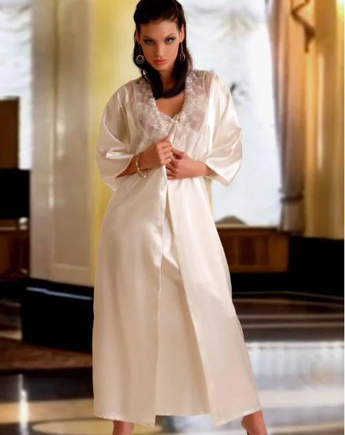 Anna Long Satin Dressing Gown