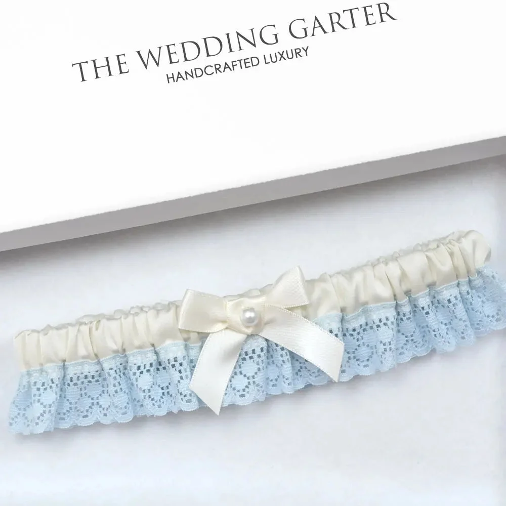 Annalise Blue Lace Bridal Garter For Something Blue