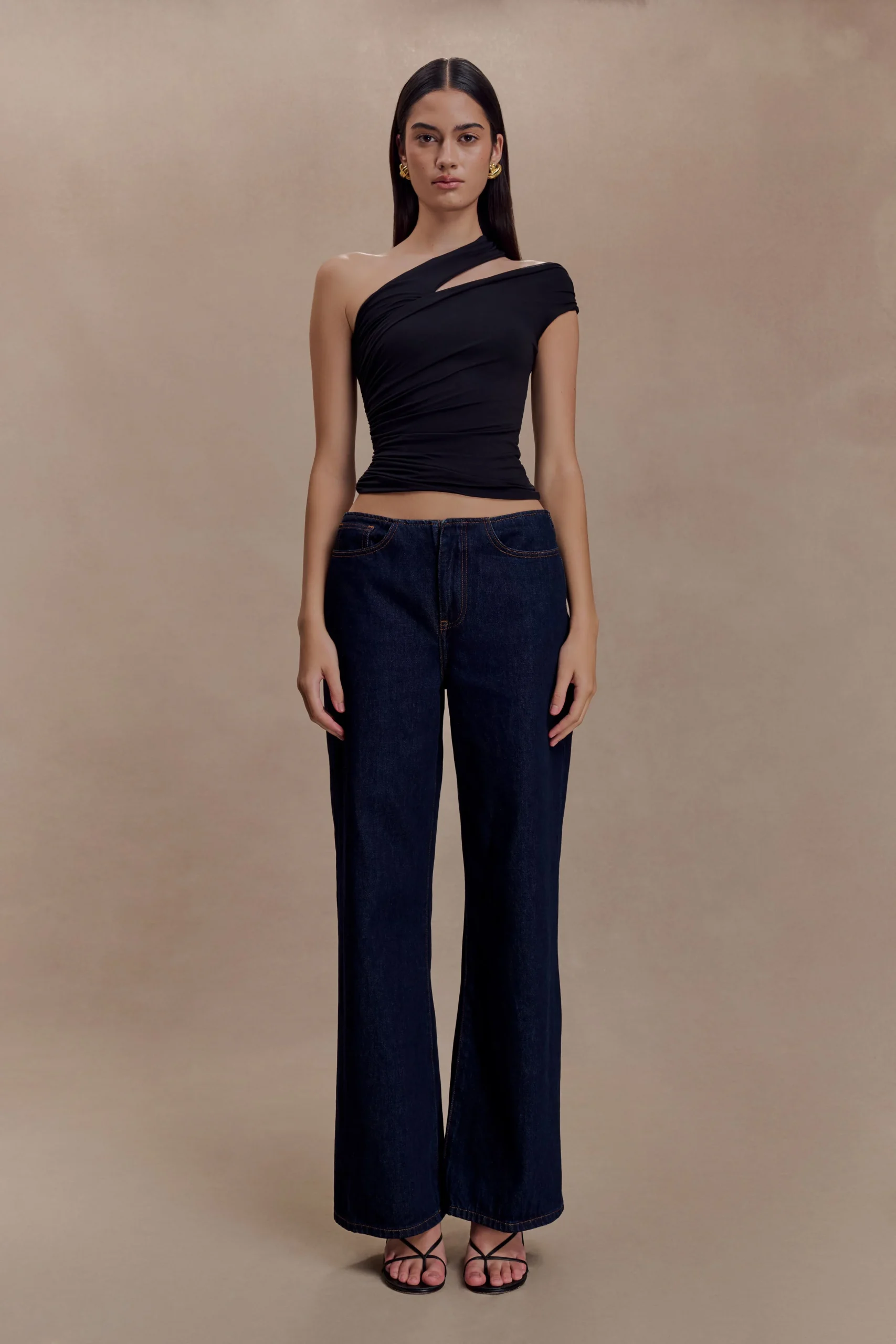 AnnaOne Shoulder Modal Top - Black