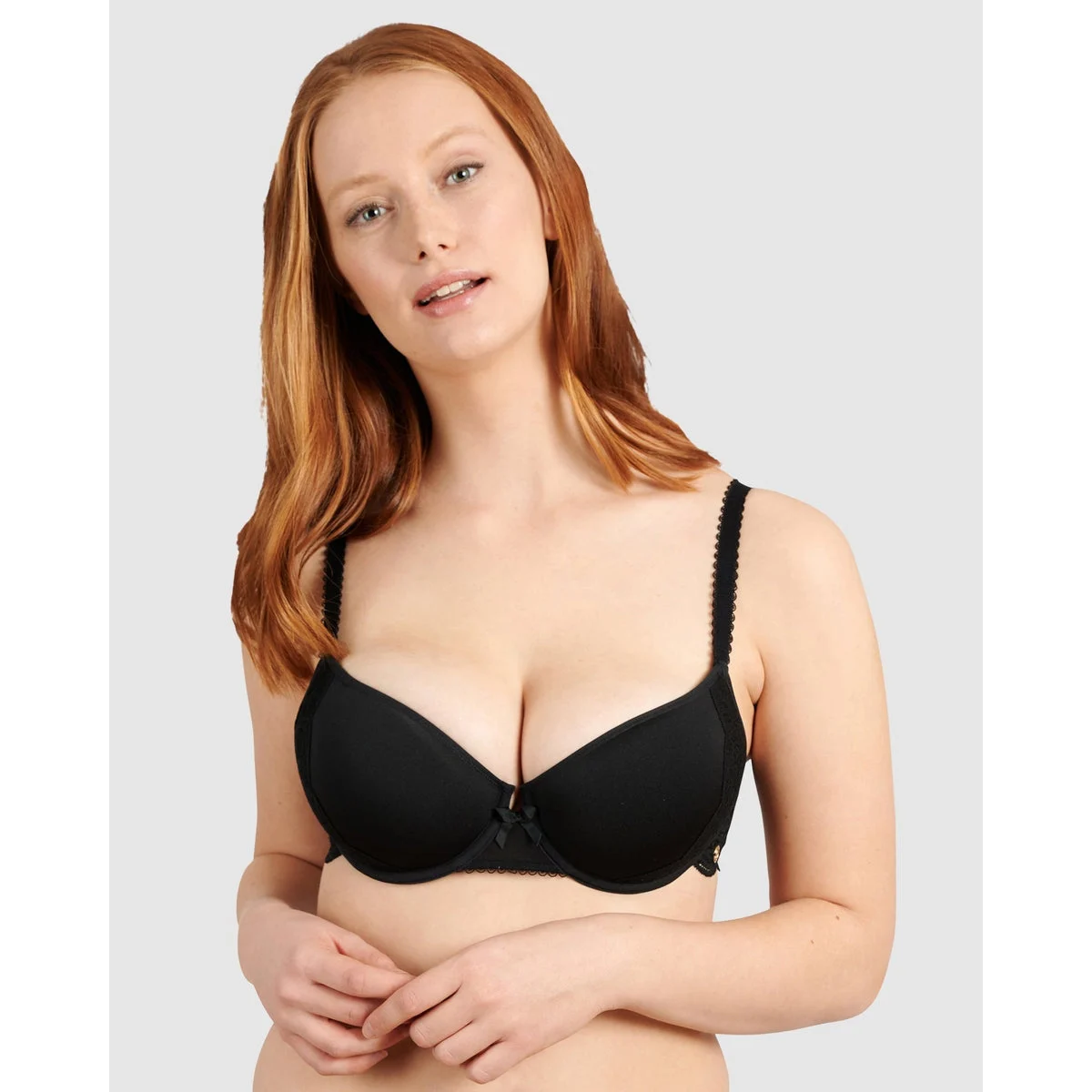 Ariane Padded T-Shirt Spacer Bra-Black