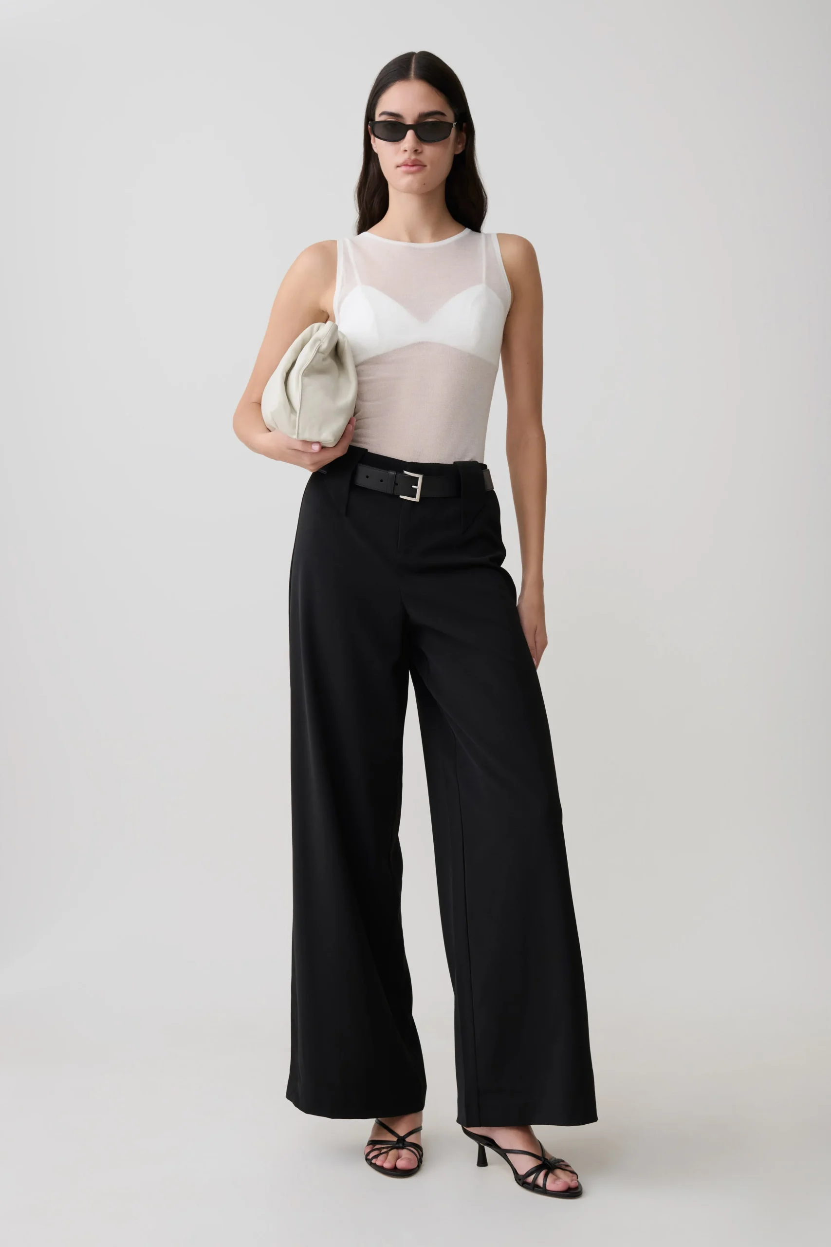 ArloWide Leg Suiting Trouser - Black