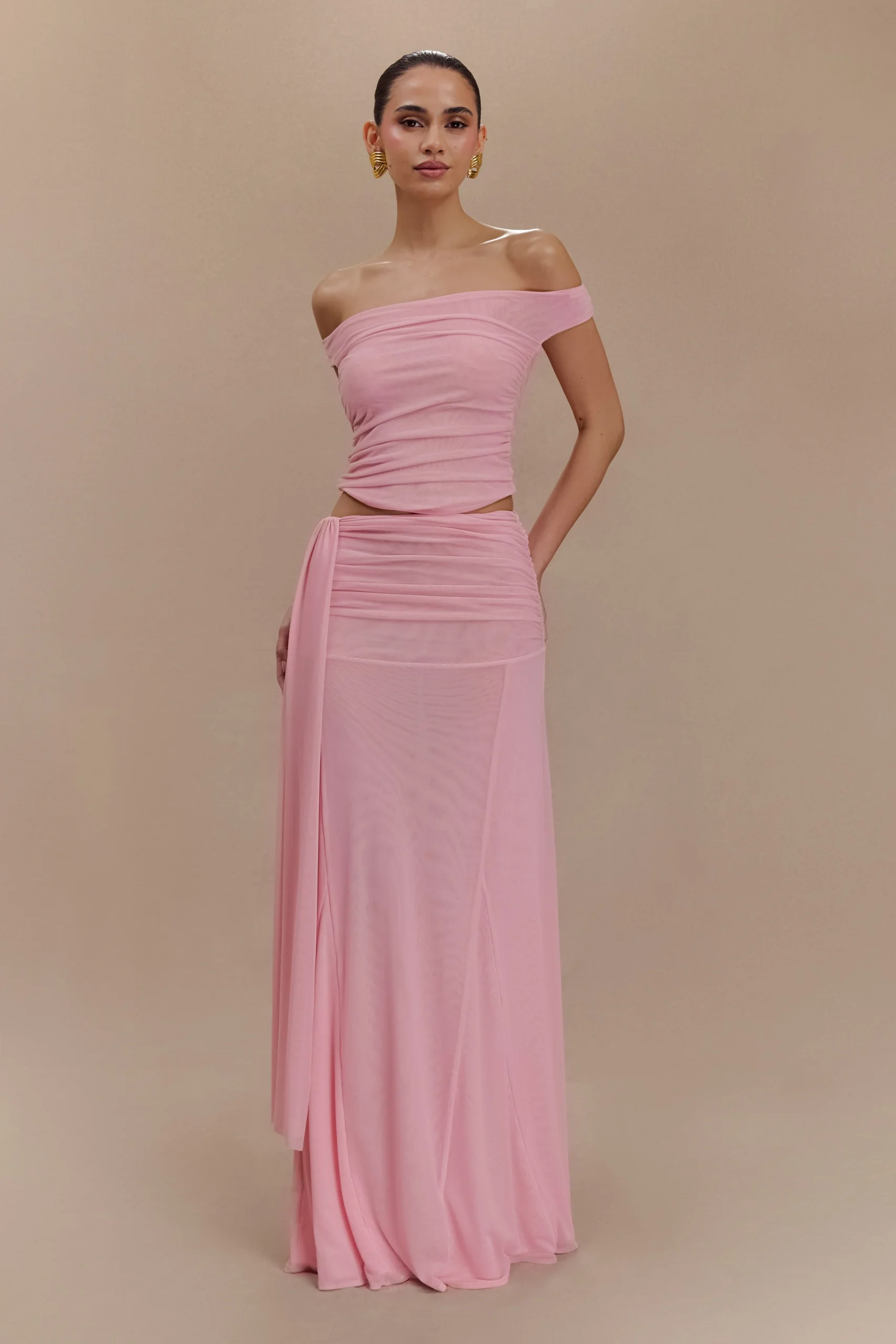 ArnaFINAL SALEMesh Maxi Skirt - Candy Pink
