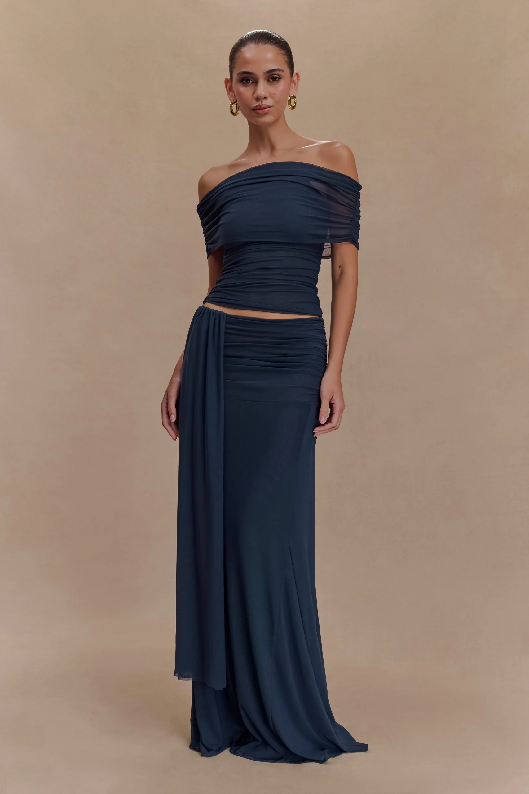 ArnaFINAL SALEMesh Maxi Skirt - Midnight Blue