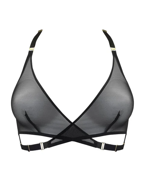 Art Deco Mesh Wrap Bra