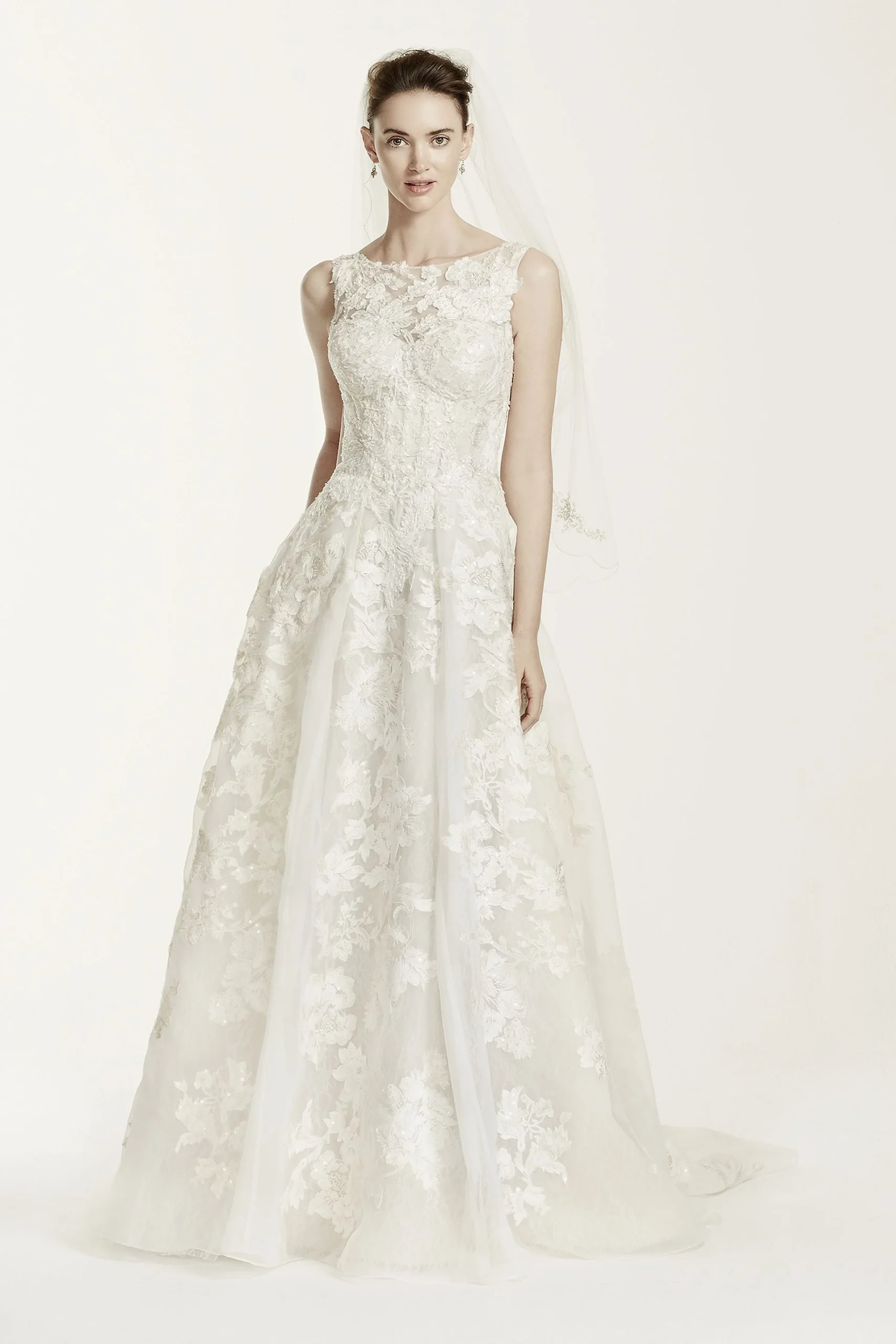 As-Is High Neck Tank Lace Wedding Dress