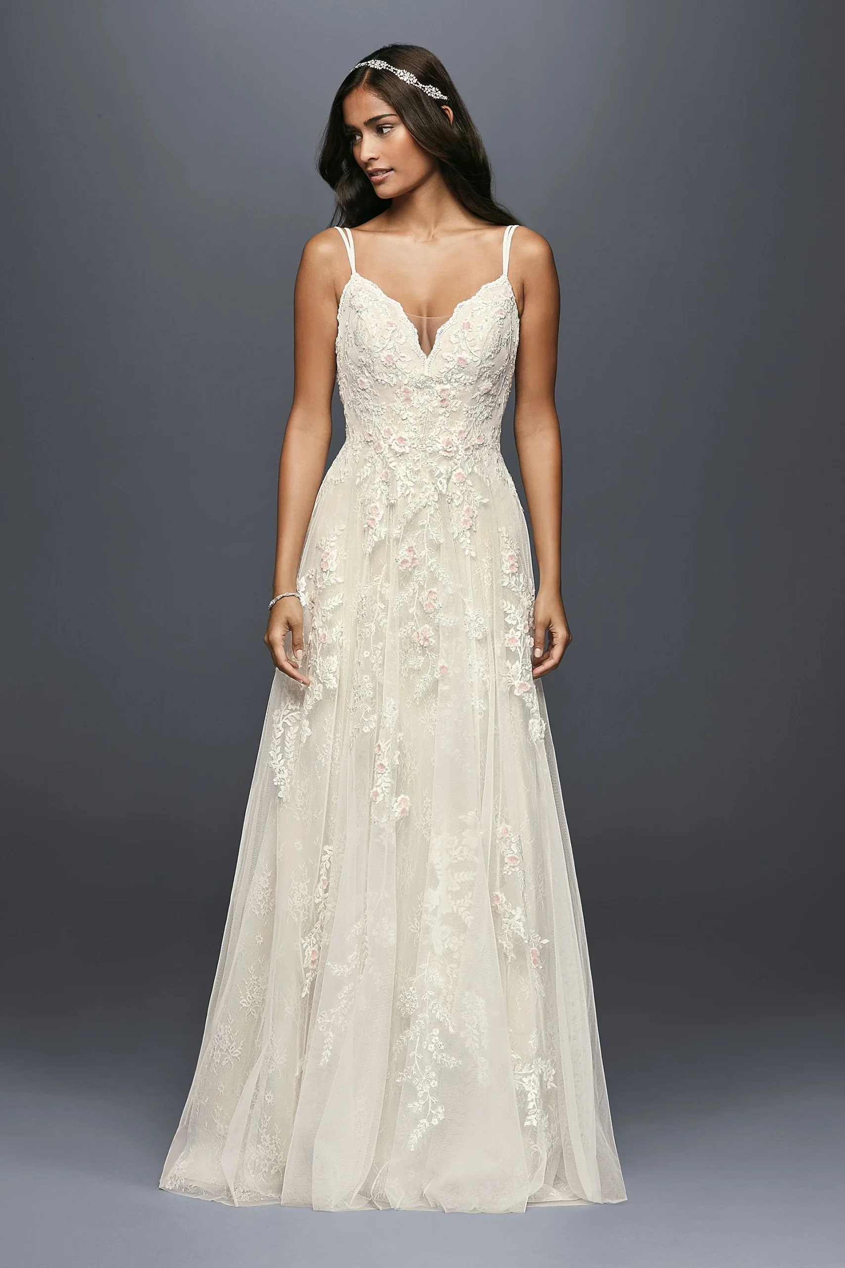 As-Is A-Line Wedding Dress with Double Straps