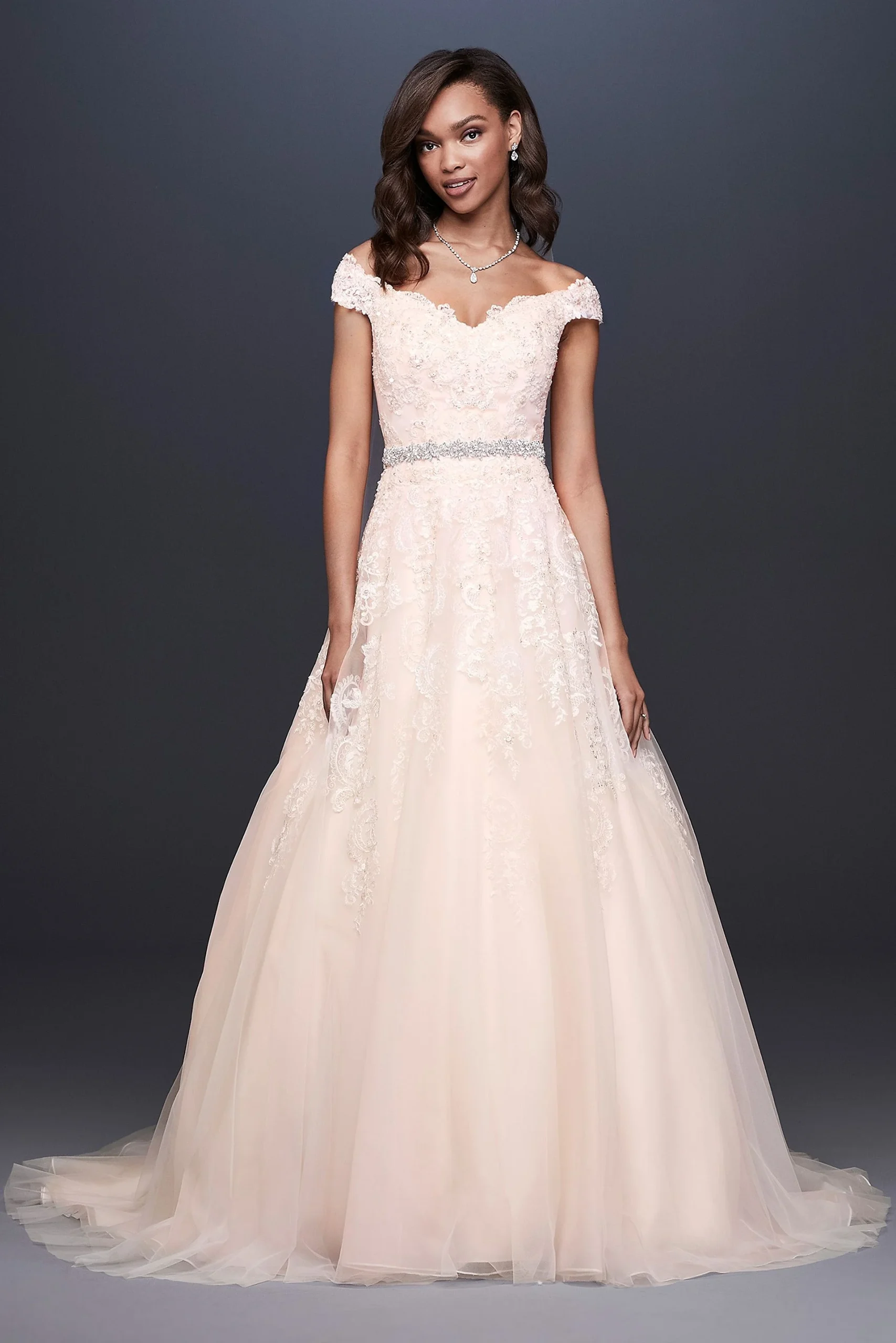 As-Is Off-the-Shoulder Ball Gown Wedding Dress