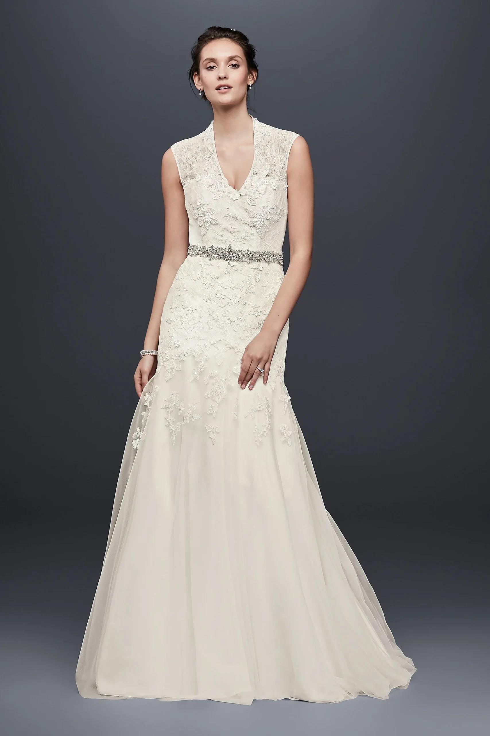 As-Is Petite Cap Sleeve Wedding Dress