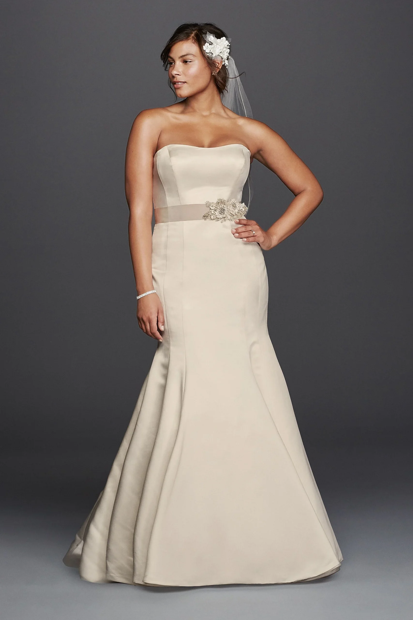 As-Is Plus Size Wedding Dress with Visible Seams