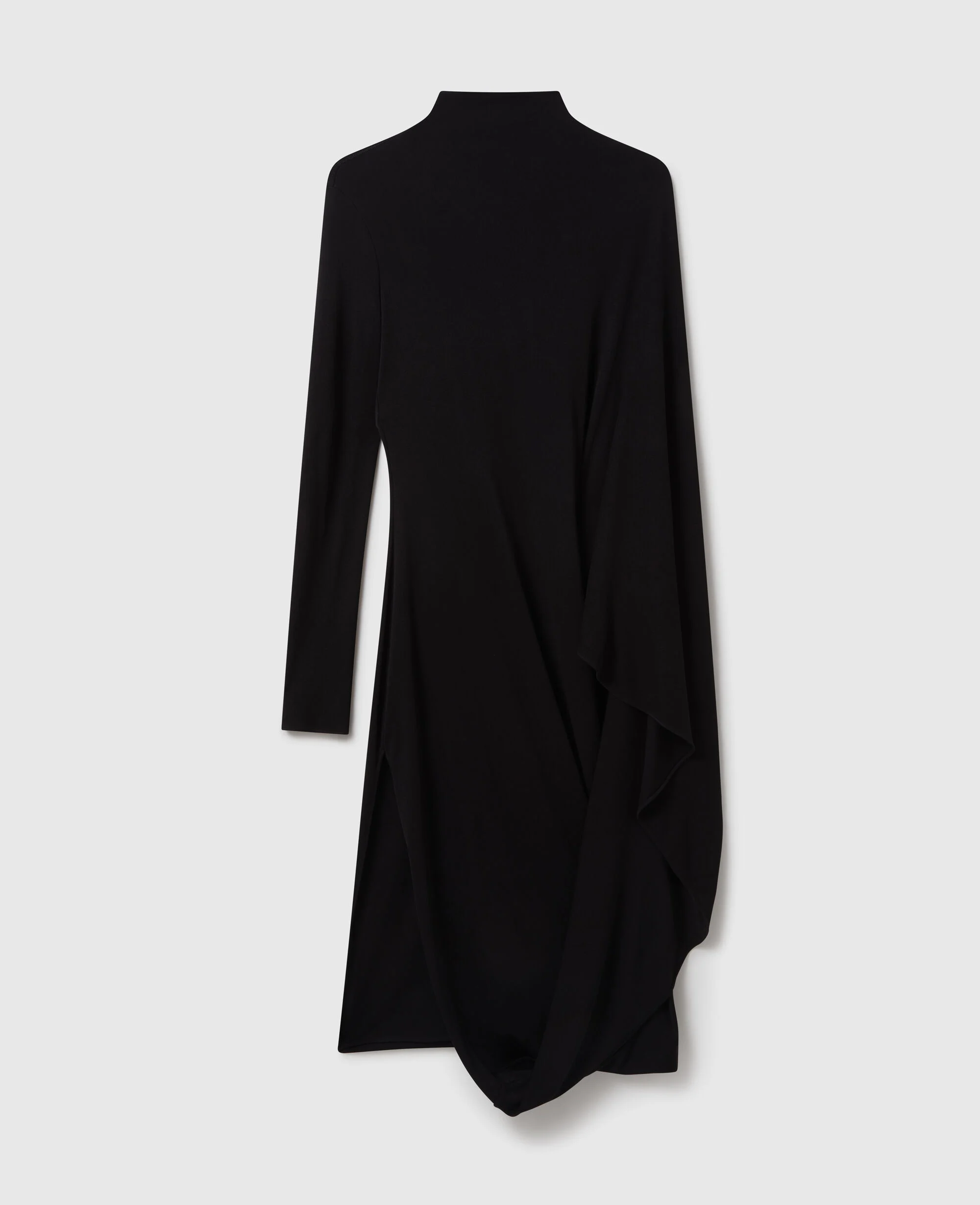 Asymmetric Cape Midi Dress