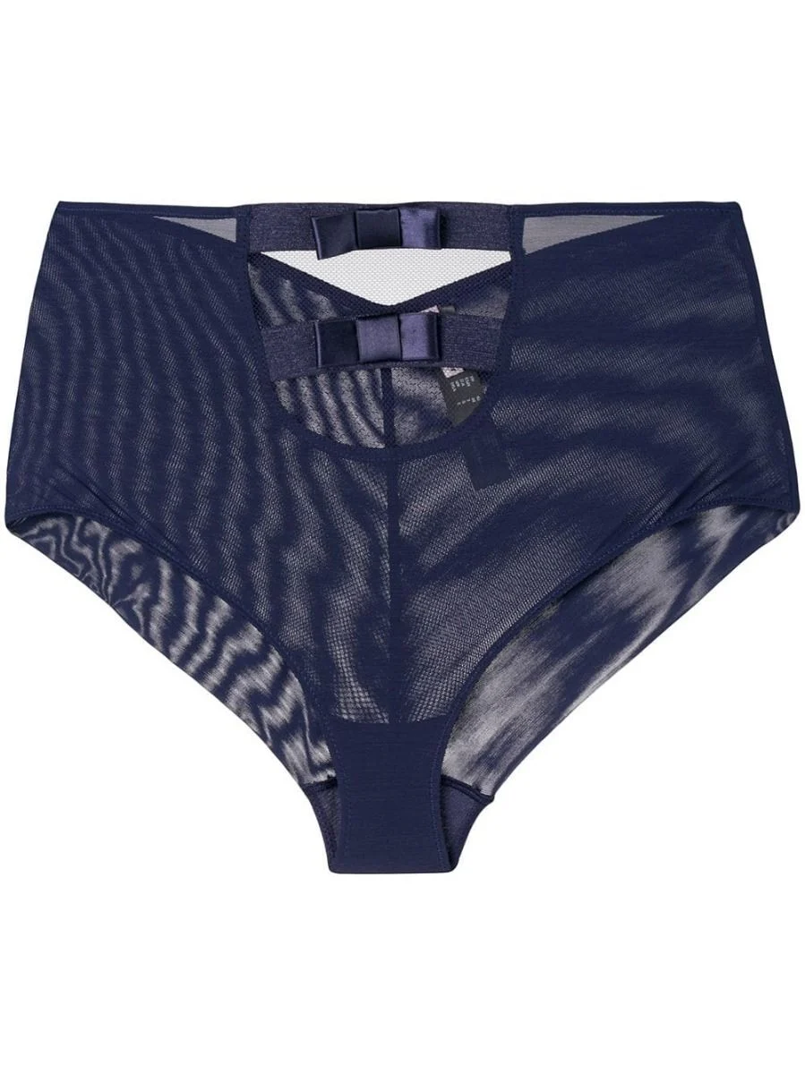 Audacieuse Bow-embellished Mesh Briefs