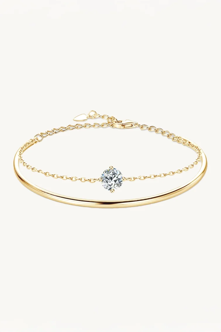 Aurelia Moissanite Bangle Bracelet