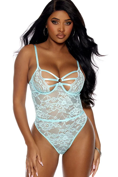 Aurora Floral Lace Teddy By Elegant Moments
